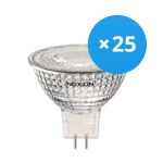 Confezione Multipack 25x Noxion Faretti LED GU5.3 MR16 4.4W 345lm 12V 36D - 830 Luce Calda | Dimmerabile - Sostitua 35W