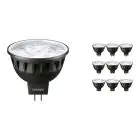 Confezione Multipack 10x Philips Master LEDspot GU5.3 MR16 7.5W 485lm 36D - 927 Bianco Molto Caldo | Miglior resa cromatica - Dimmerabile - Sostitutiva 50W