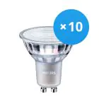 Confezione Multipack 10x Philips MASTER Value LEDspot GU10 PAR16 3.7W 285lm 60D - 940 Bianco Freddo | Miglior resa cromatica - Dimmerabile - Sostitutiva 35W