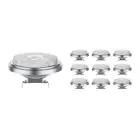 Confezione Multipack 10x Noxion Faretti LED G53 AR111 7.4W 450lm 40D - 927 Bianco Molto Caldo | Miglior resa cromatica - Dimmerabile - Sostitutiva 50W