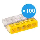 Confezione Multipack 100x Wago 2273-205 Morsettiera Compatto | 5 Filo Connessione - 